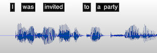 Words above the waveform